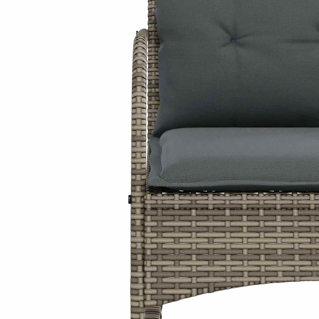 Garten-Schaukelstuhl mit Kissen Braun Poly Rattan – Bild 7