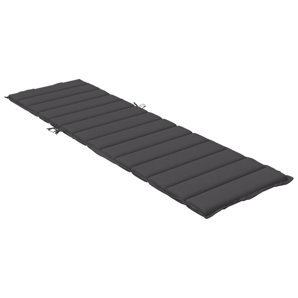 Sonnenliegen-Auflage Melange Anthrazit 200x50x4 cm Stoff – Bild 4