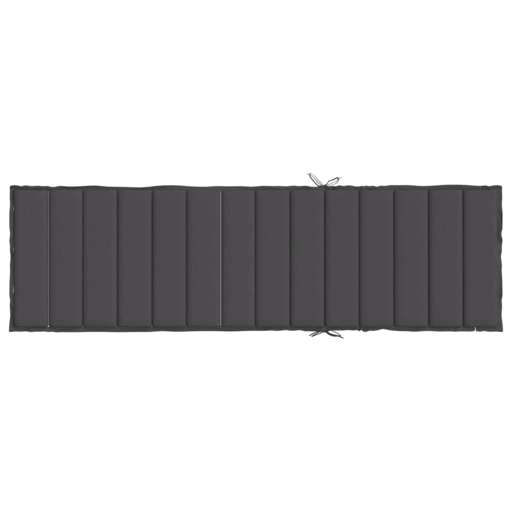 Sonnenliegen-Auflage Melange Anthrazit 200x50x4 cm Stoff – Bild 5