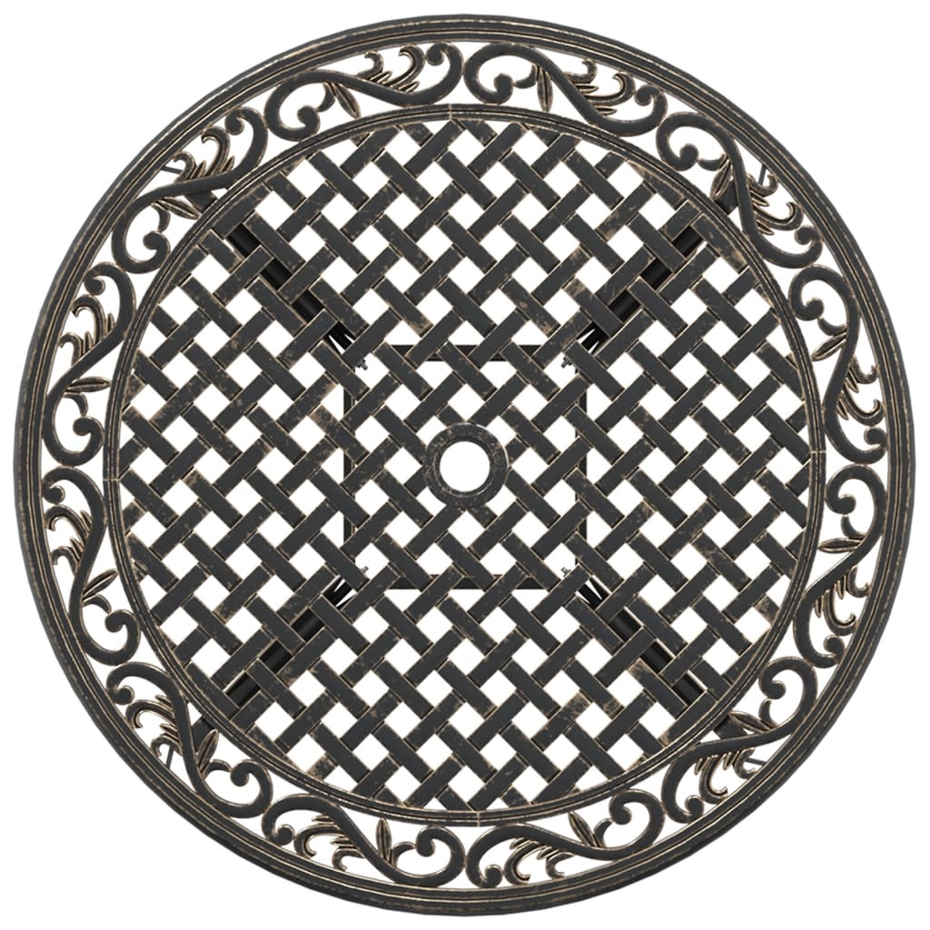 Gartentisch Bronzen Ø90x75 cm Aluminiumguss – Bild 8