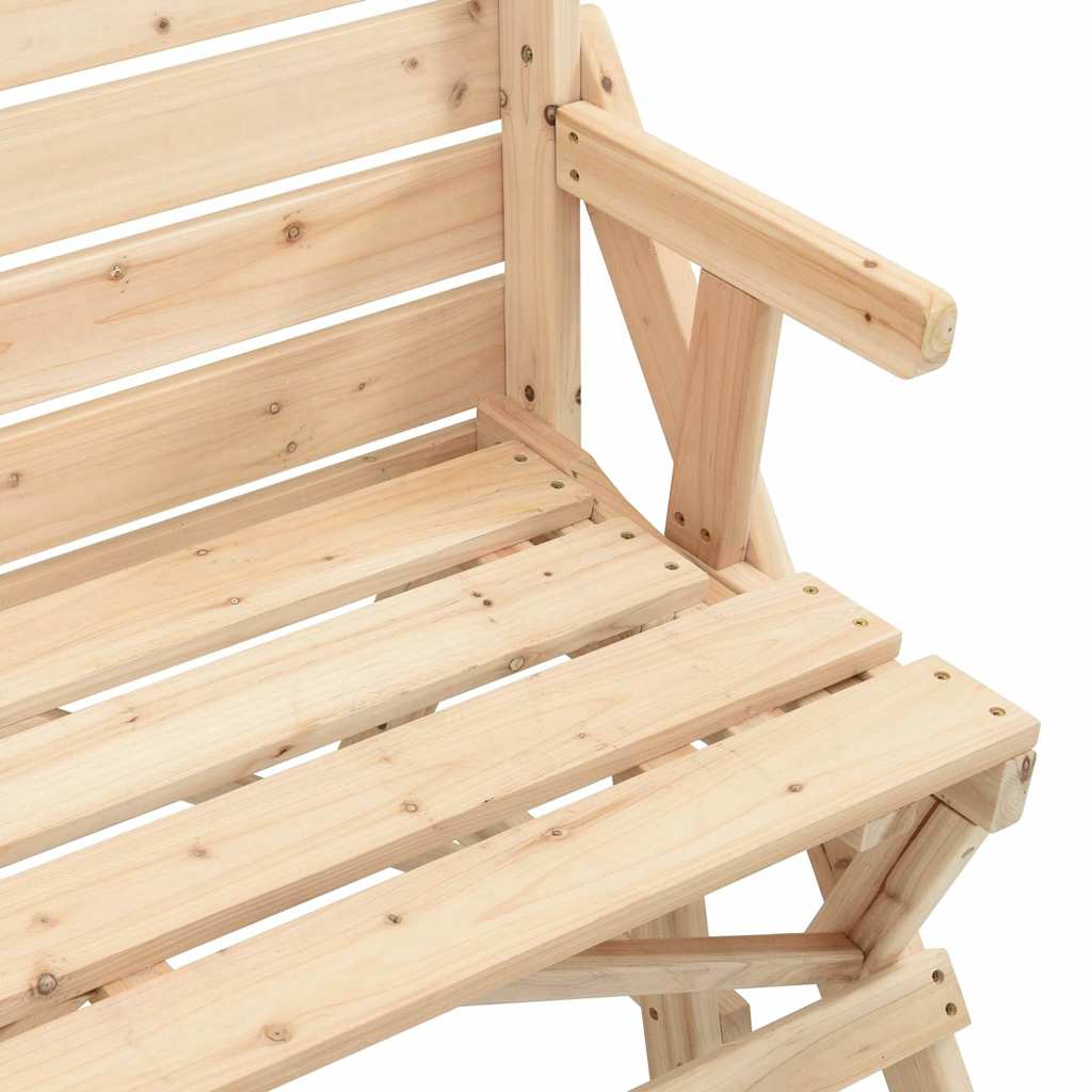 Picknicktisch mit Bänken 2-in-1 Massivholz Tanne – Bild 9