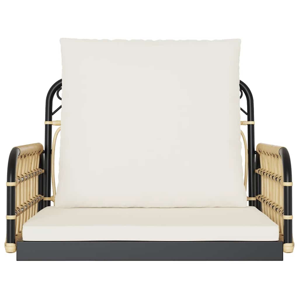 Hängestuhl mit Kissen 63x58x39 cm Poly Rattan und Stahl – Bild 4