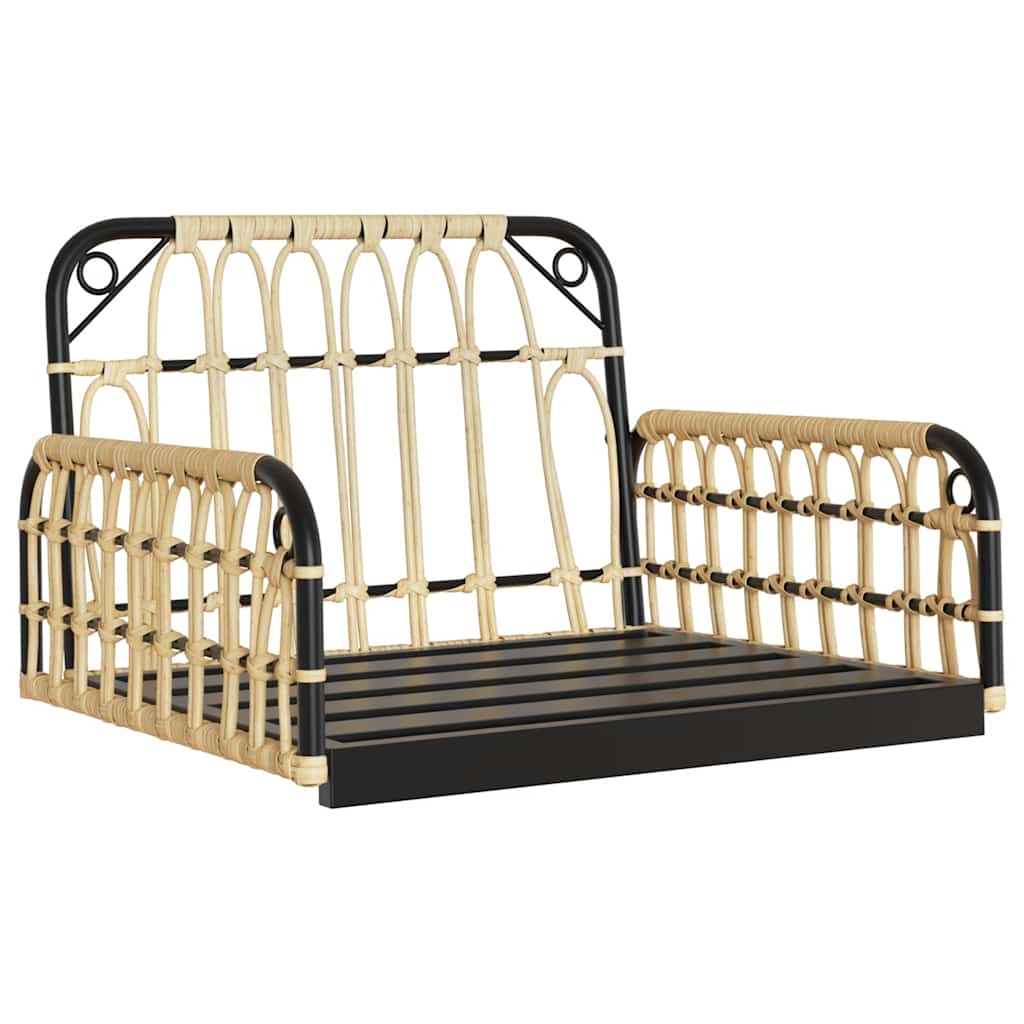 Hängestuhl mit Kissen 63x58x39 cm Poly Rattan und Stahl – Bild 5