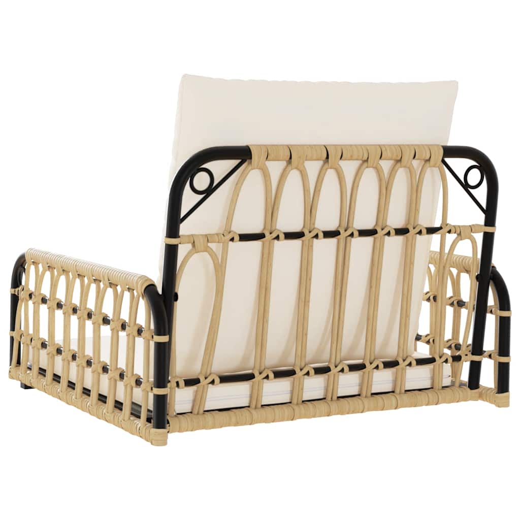 Hängestuhl mit Kissen 63x58x39 cm Poly Rattan und Stahl – Bild 7