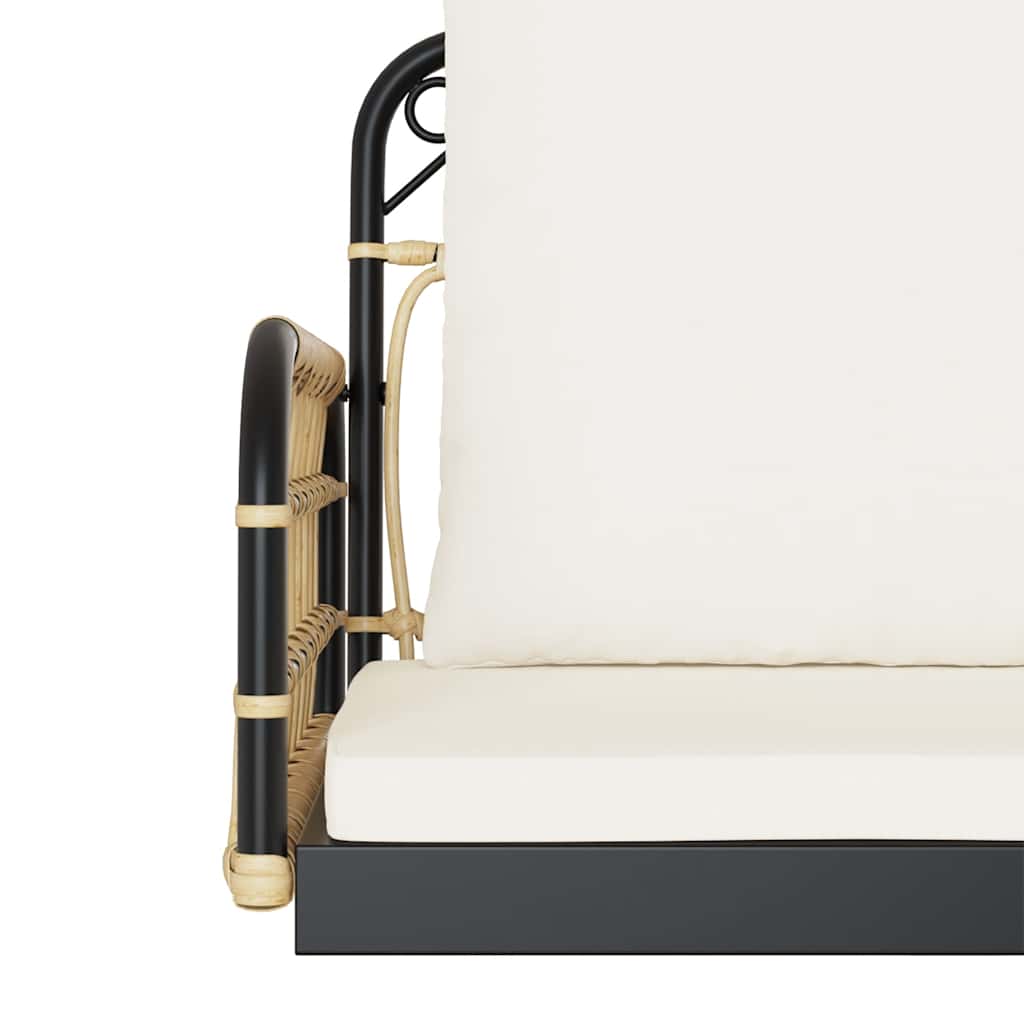 Hängestuhl mit Kissen 63x58x39 cm Poly Rattan und Stahl – Bild 9