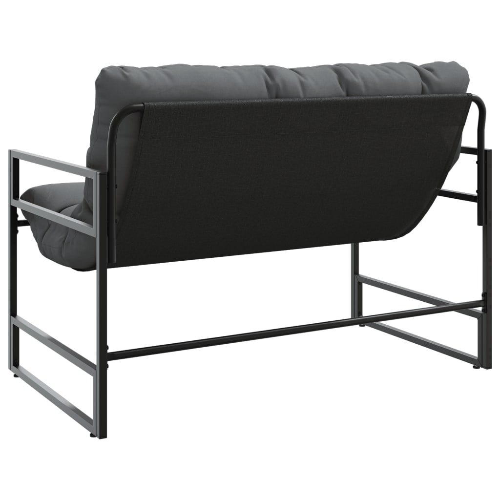 Gartenbank mit Kissen Anthrazit 113 cm Stahl – Bild 7