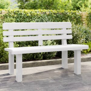 Gartenbank Weiß 110x52x71 cm Polypropylen