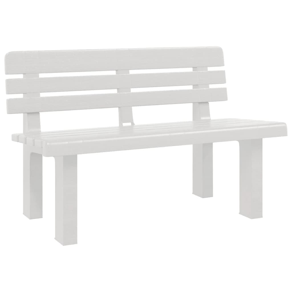 Gartenbank Weiß 110x52x71 cm Polypropylen – Bild 2