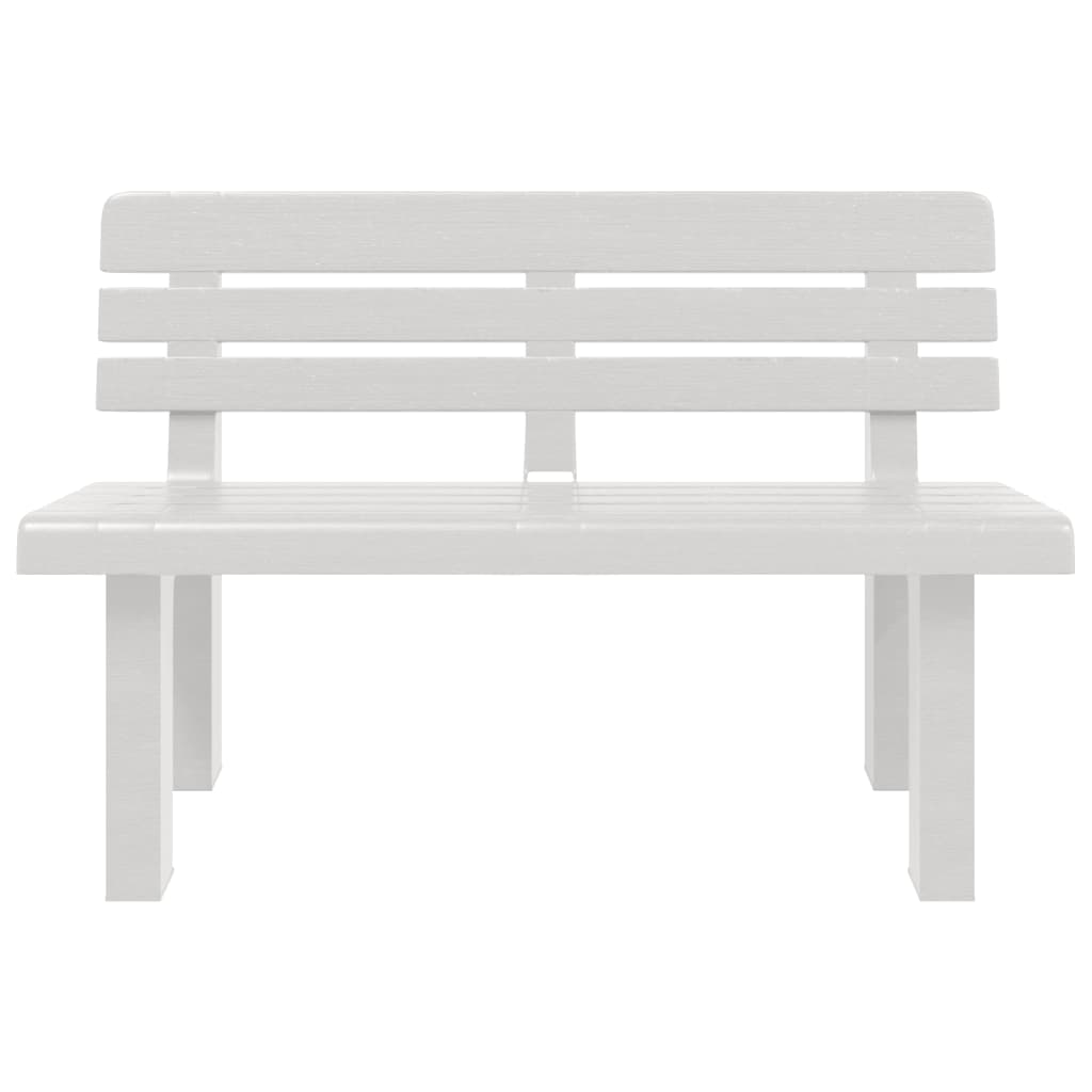 Gartenbank Weiß 110x52x71 cm Polypropylen – Bild 4
