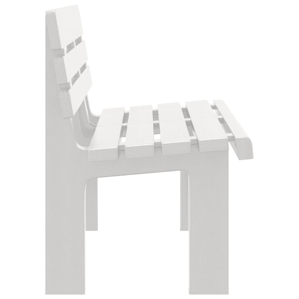 Gartenbank Weiß 110x52x71 cm Polypropylen – Bild 5