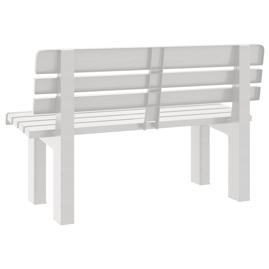 Gartenbank Weiß 110x52x71 cm Polypropylen – Bild 6