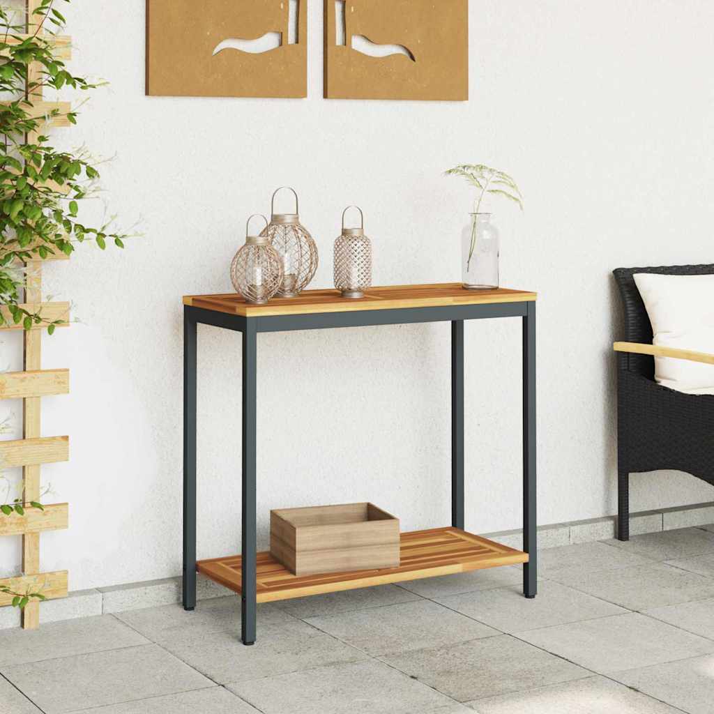 Tisch für Outdoor Natürlich und Schwarz 80 x 35 x 75 cm – Bild 4
