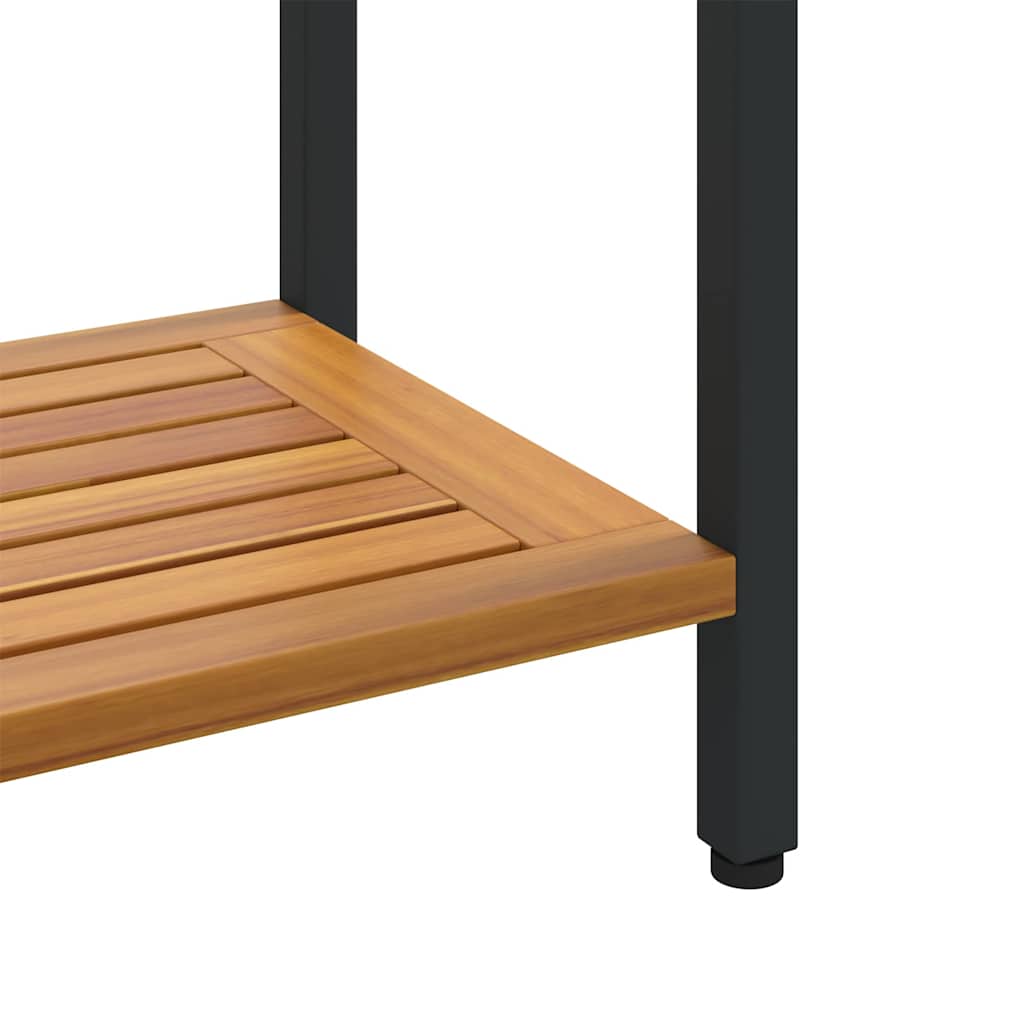 Tisch für Outdoor Natürlich und Schwarz 80 x 35 x 75 cm – Bild 9