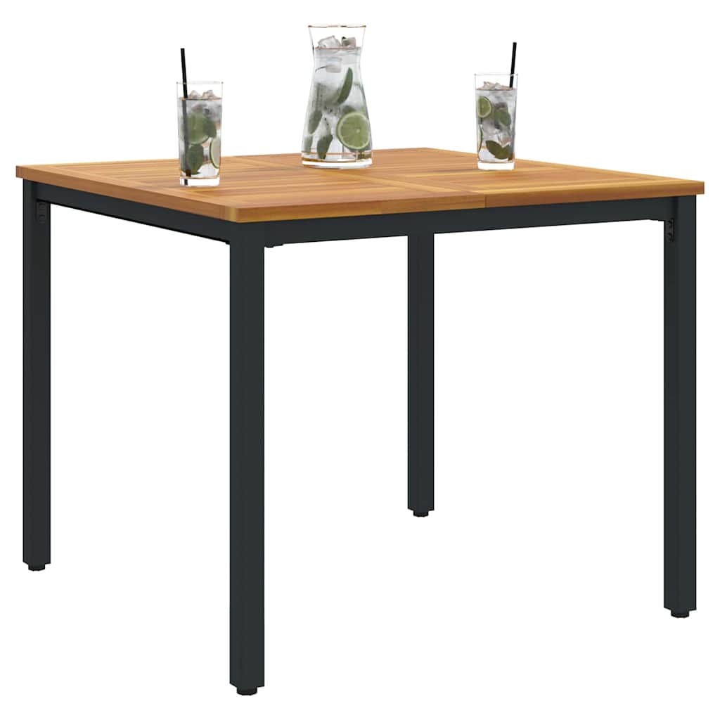 Tisch für Outdoor Natürlich und Schwarz 90 x 90 x 75 cm – Bild 3