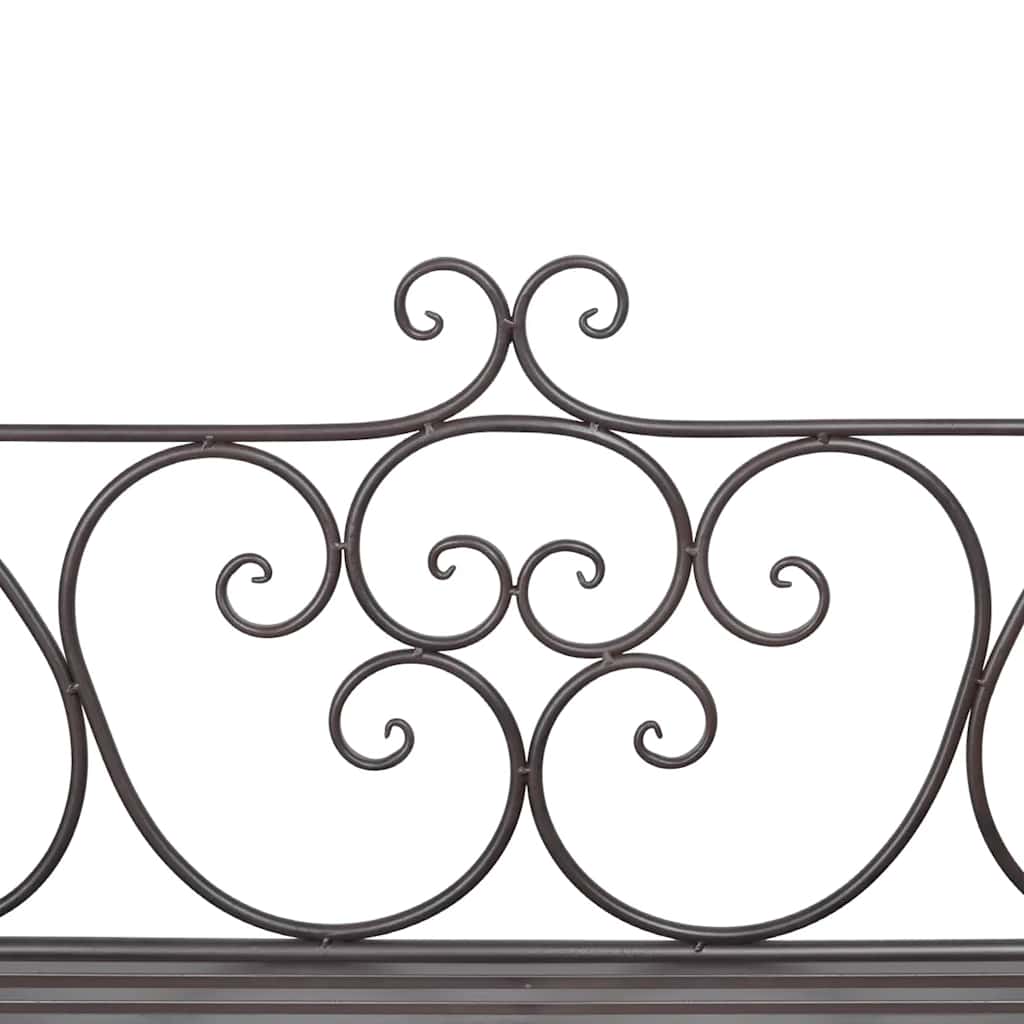 Gartenbank 132 cm Stahl Antik Braun – Bild 4