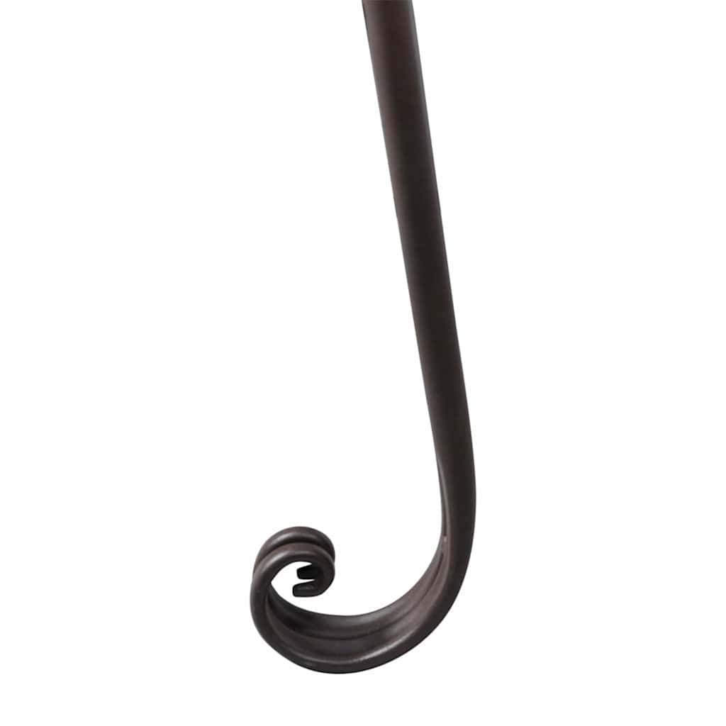 Garten-Chaiselongue 128 cm Stahl Antik Braun – Bild 3