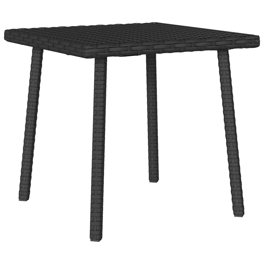 Garten-Couchtisch Rechteckig Schwarz 40x40x37 cm Poly Rattan – Bild 2