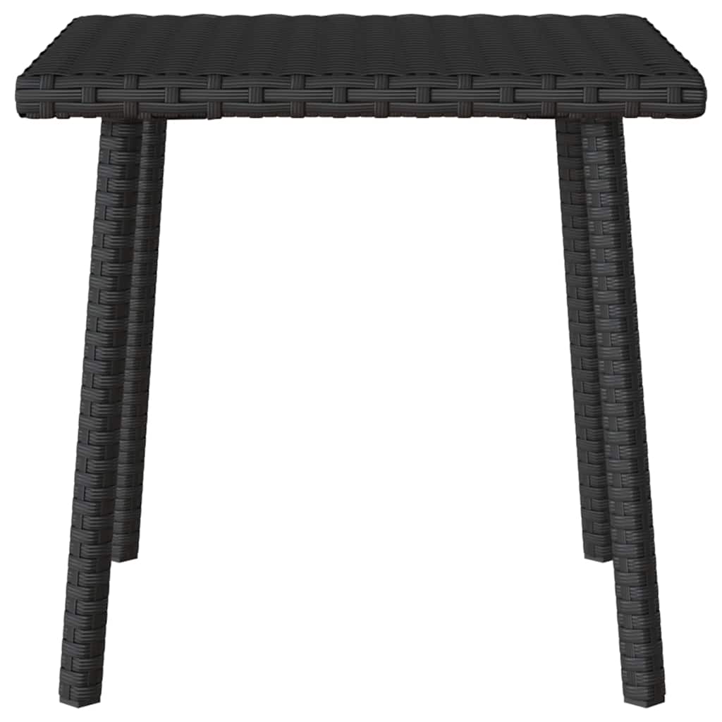 Garten-Couchtisch Rechteckig Schwarz 40x40x37 cm Poly Rattan – Bild 4