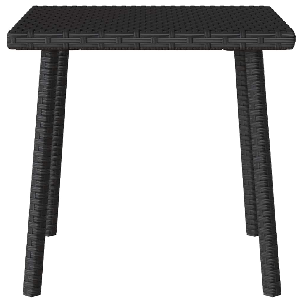 Garten-Couchtisch Rechteckig Schwarz 40x40x37 cm Poly Rattan – Bild 5