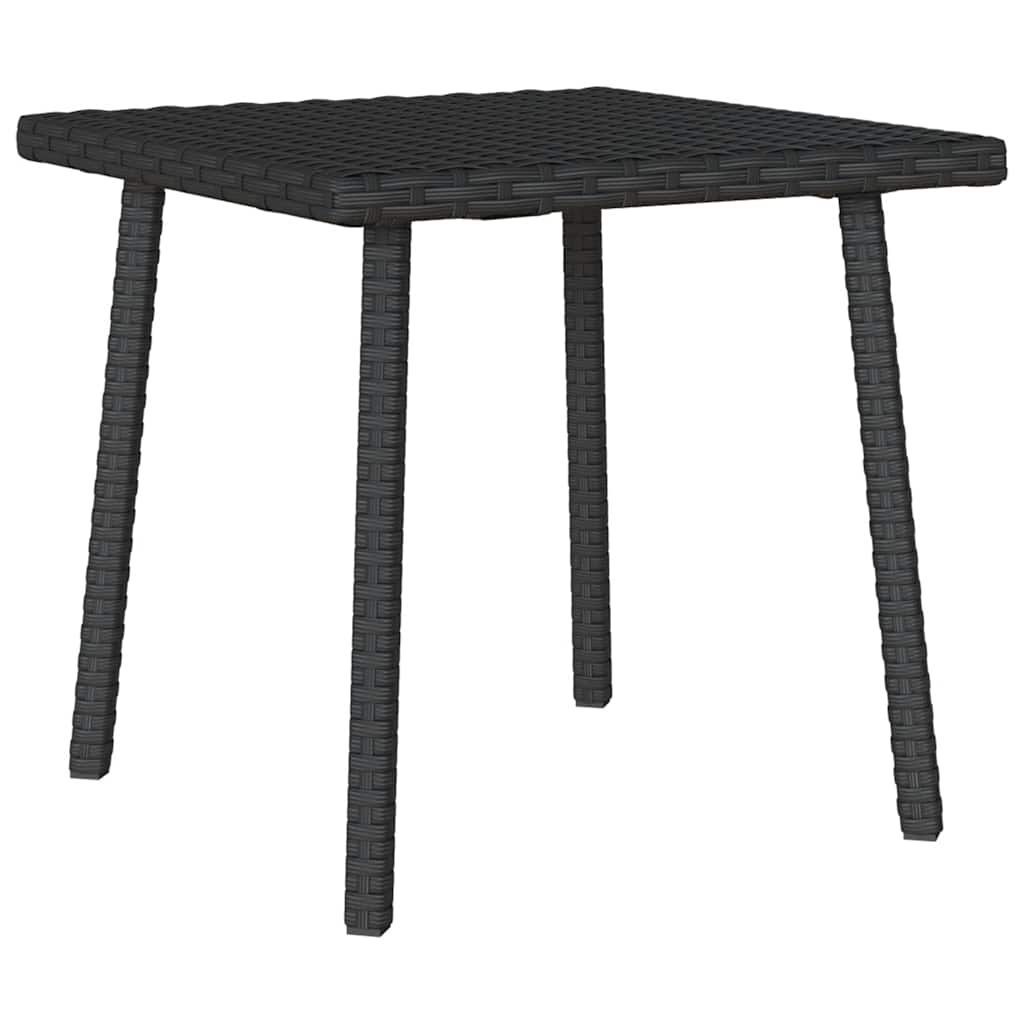 Garten-Couchtisch Rechteckig Schwarz 40x40x37 cm Poly Rattan – Bild 6