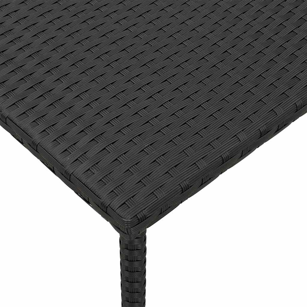 Garten-Couchtisch Rechteckig Schwarz 40x40x37 cm Poly Rattan – Bild 7
