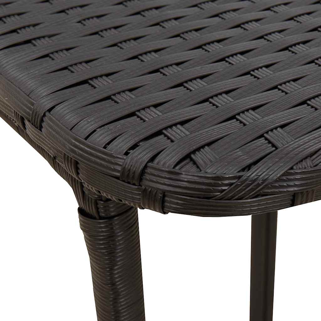 Gartentisch Klappbar Schwarz 90x51x75 cm Poly Rattan – Bild 8