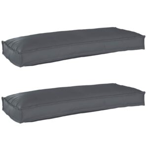 Palettenkissenset 2 pcs Anthrazit 100 x 40 x 8 cm Oxford-Stoff