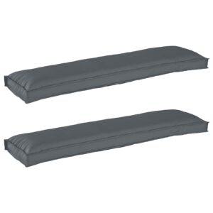 Palettenkissenset 2 pcs Anthrazit 150 x 40 x 8 cm Oxford-Stoff