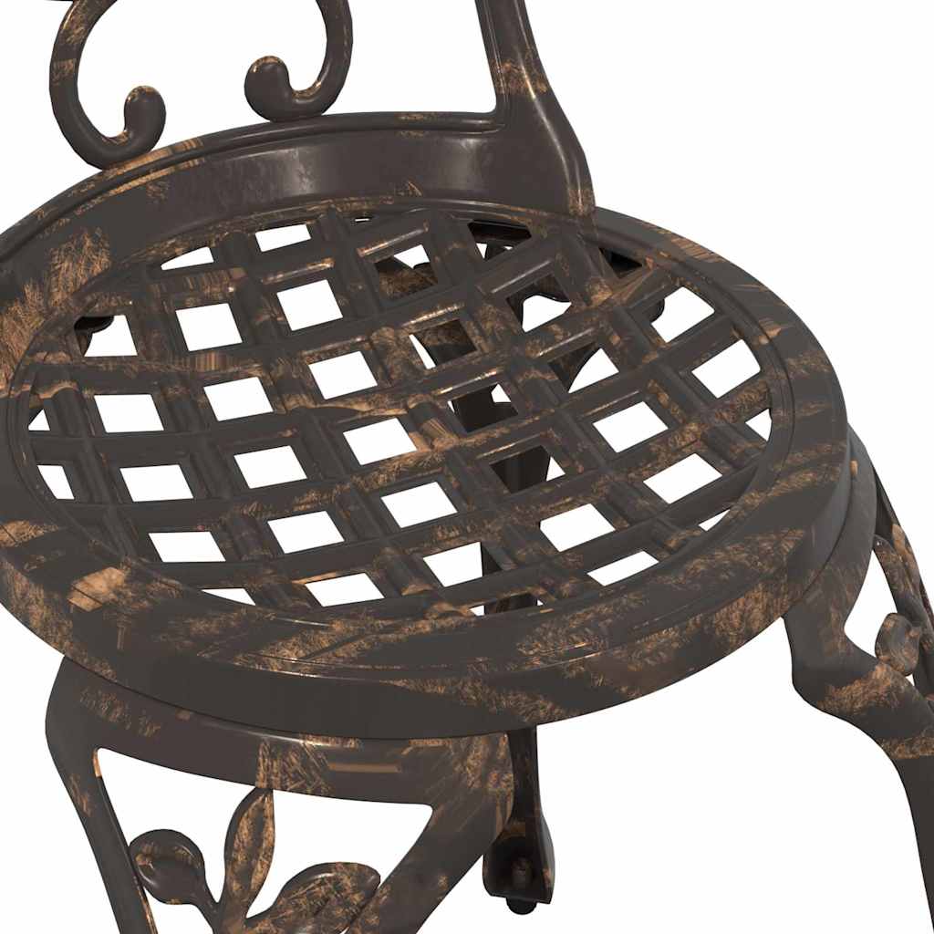 Garten Bistro Set 3 pcs Bronze Aluminium – Bild 11