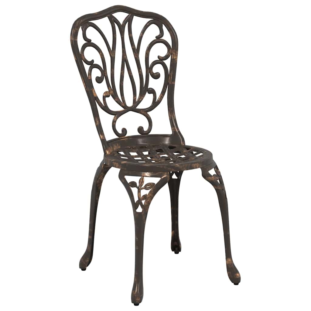Garten Bistro Set 3 pcs Bronze Aluminium – Bild 4