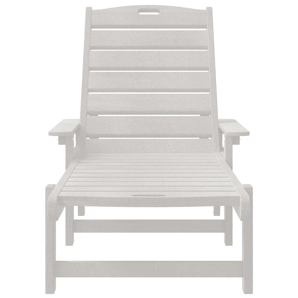 Sonnenliege Weiß 195,5 x 53 x 98,5 cm HDPE – Bild 4