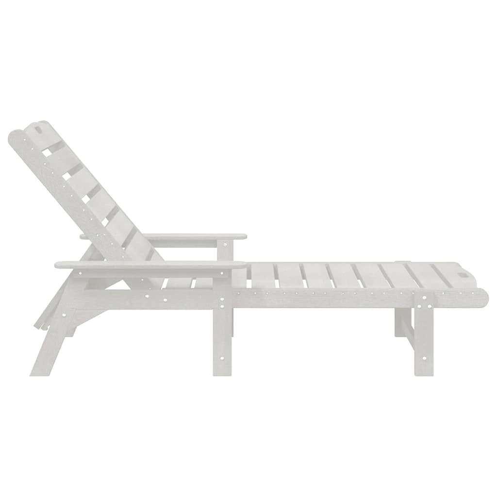 Sonnenliege Weiß 195,5 x 53 x 98,5 cm HDPE – Bild 5