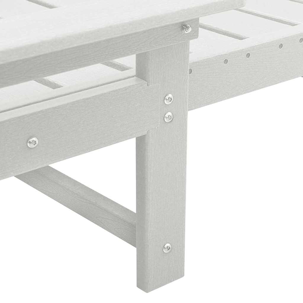 Sonnenliege Weiß 195,5 x 53 x 98,5 cm HDPE – Bild 7