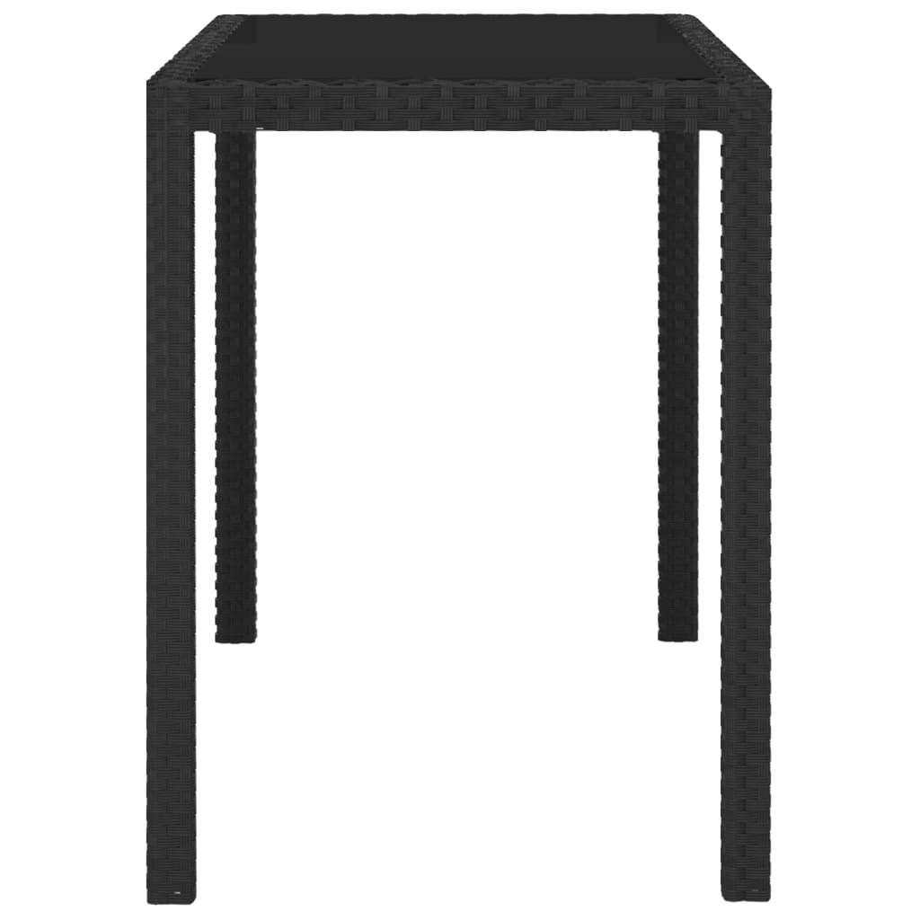 5-tlg. Garten-Essgruppe mit Auflagen Poly Rattan Schwarz – Bild 8