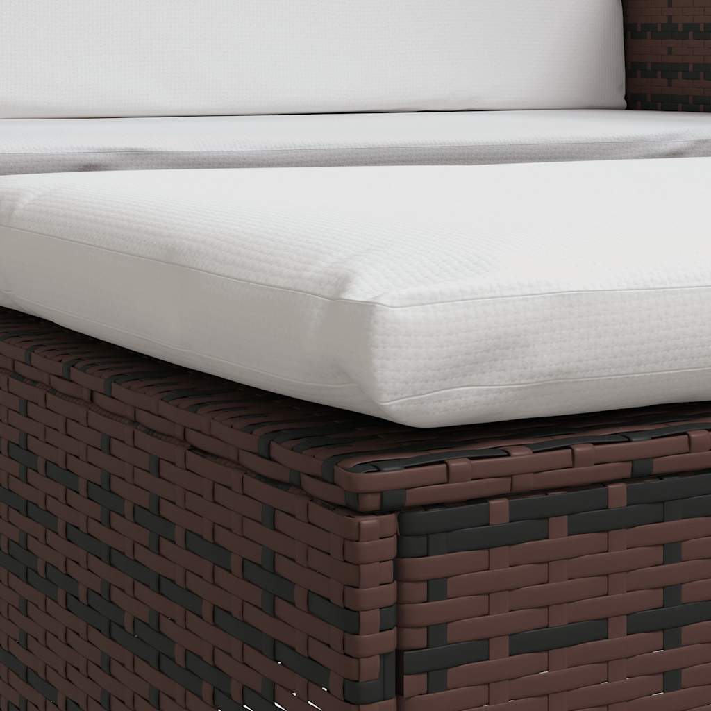 Gartensofa Poly Rattan Braun – Bild 10