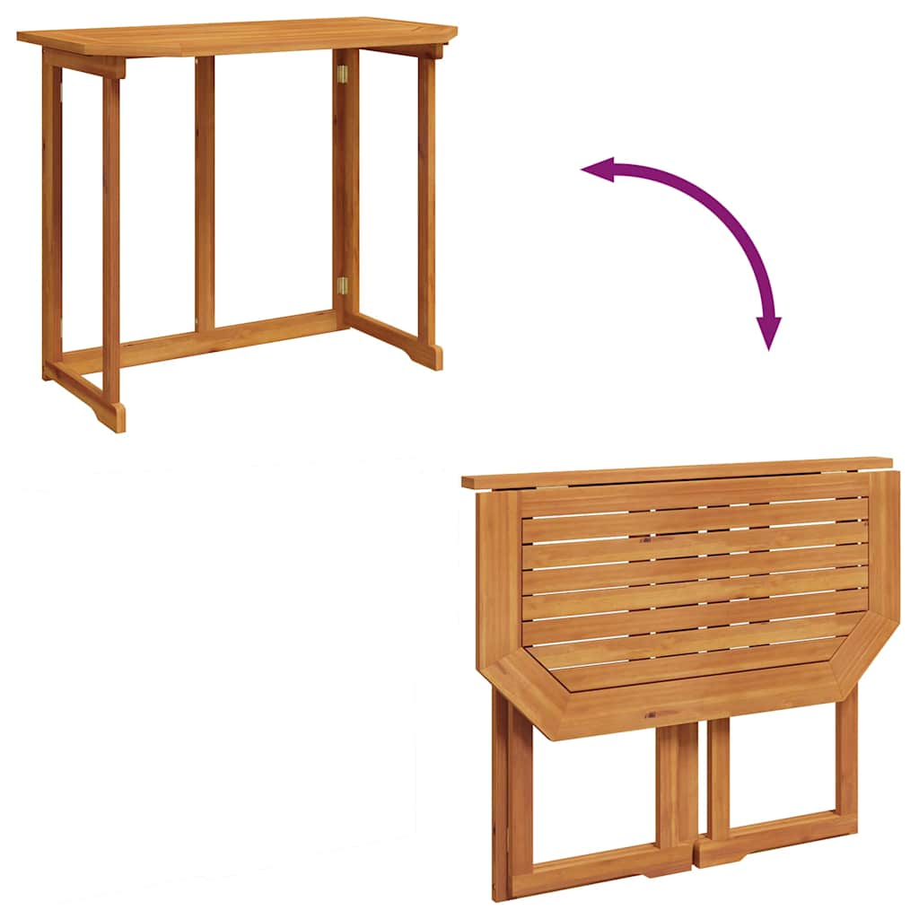 Bistrotisch 90x50x75 cm Akazie Massivholz – Bild 8