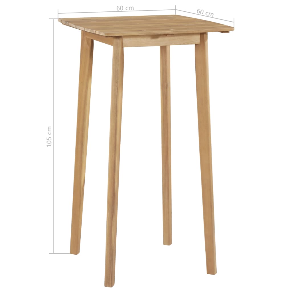 3-tlg. Bar-Set Akazie Massivholz – Bild 7