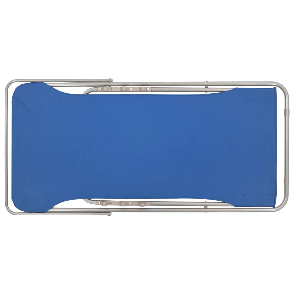 Klappbare Strandstühle 2 Stk. Stahl und Oxford-Gewebe Blau – Bild 6