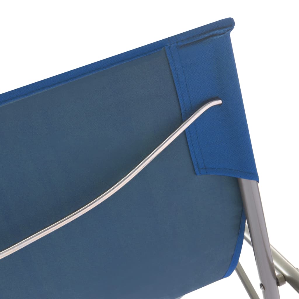 Klappbare Strandstühle 2 Stk. Stahl und Oxford-Gewebe Blau – Bild 7