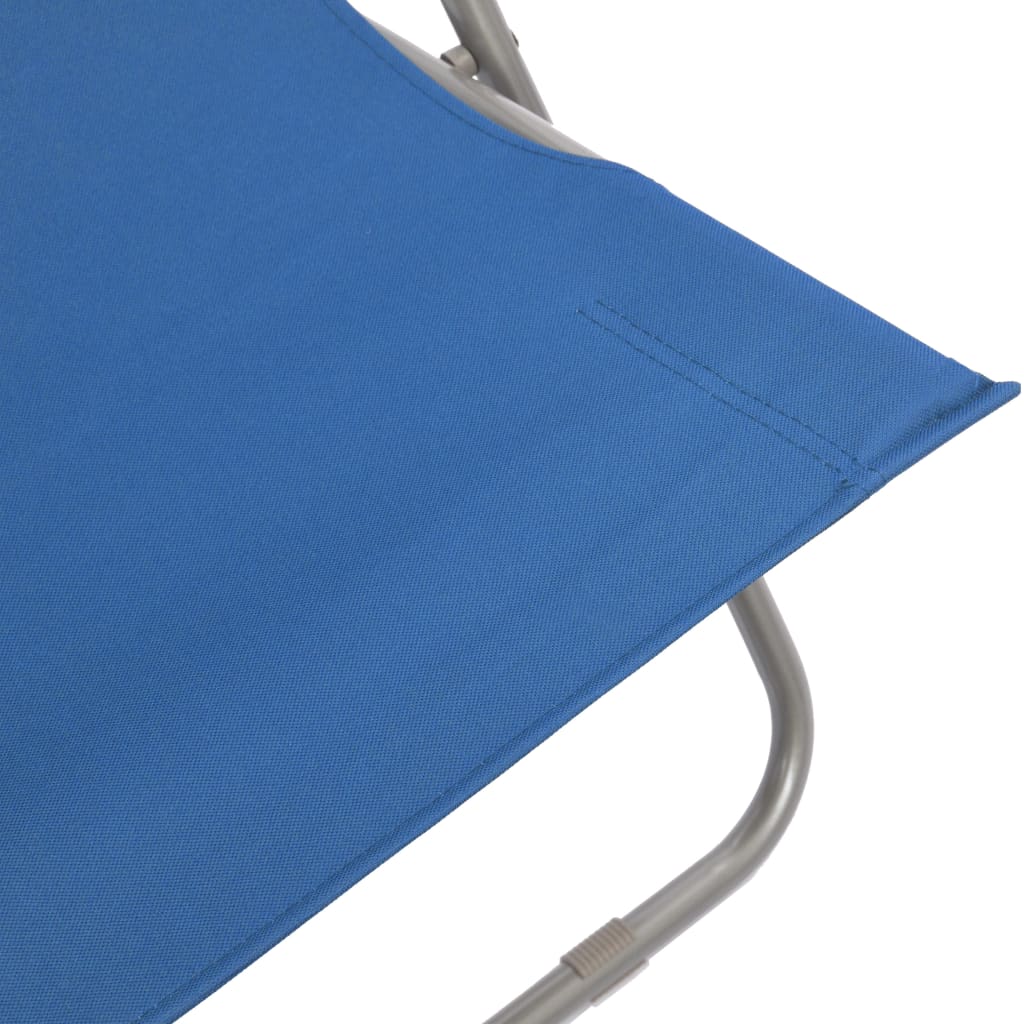 Klappbare Strandstühle 2 Stk. Stahl und Oxford-Gewebe Blau – Bild 8