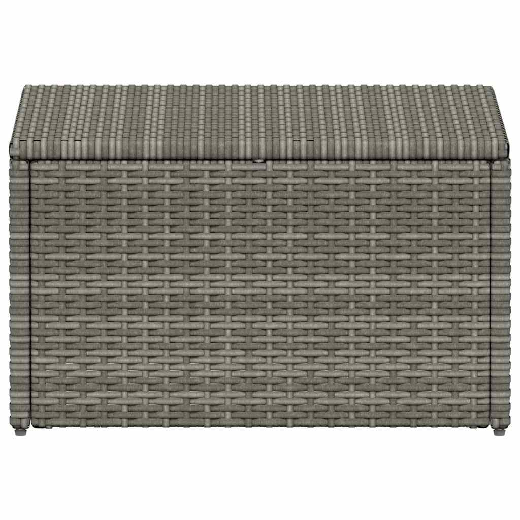 4-tlg. Garten-Lounge-Set mit Polstern Poly Rattan Grau – Bild 4