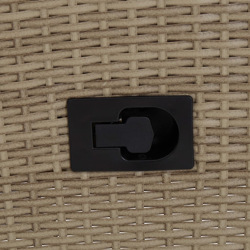 Gartenstühle 2 Stk. mit Auflagen Poly Rattan Beige – Bild 11