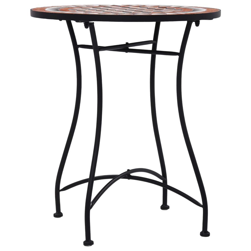 Bistrotisch Mosaik Keramik Braun 60 cm – Bild 2