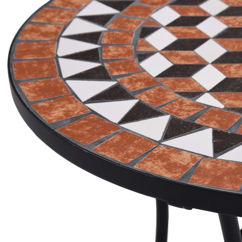 Bistrotisch Mosaik Keramik Braun 60 cm – Bild 4