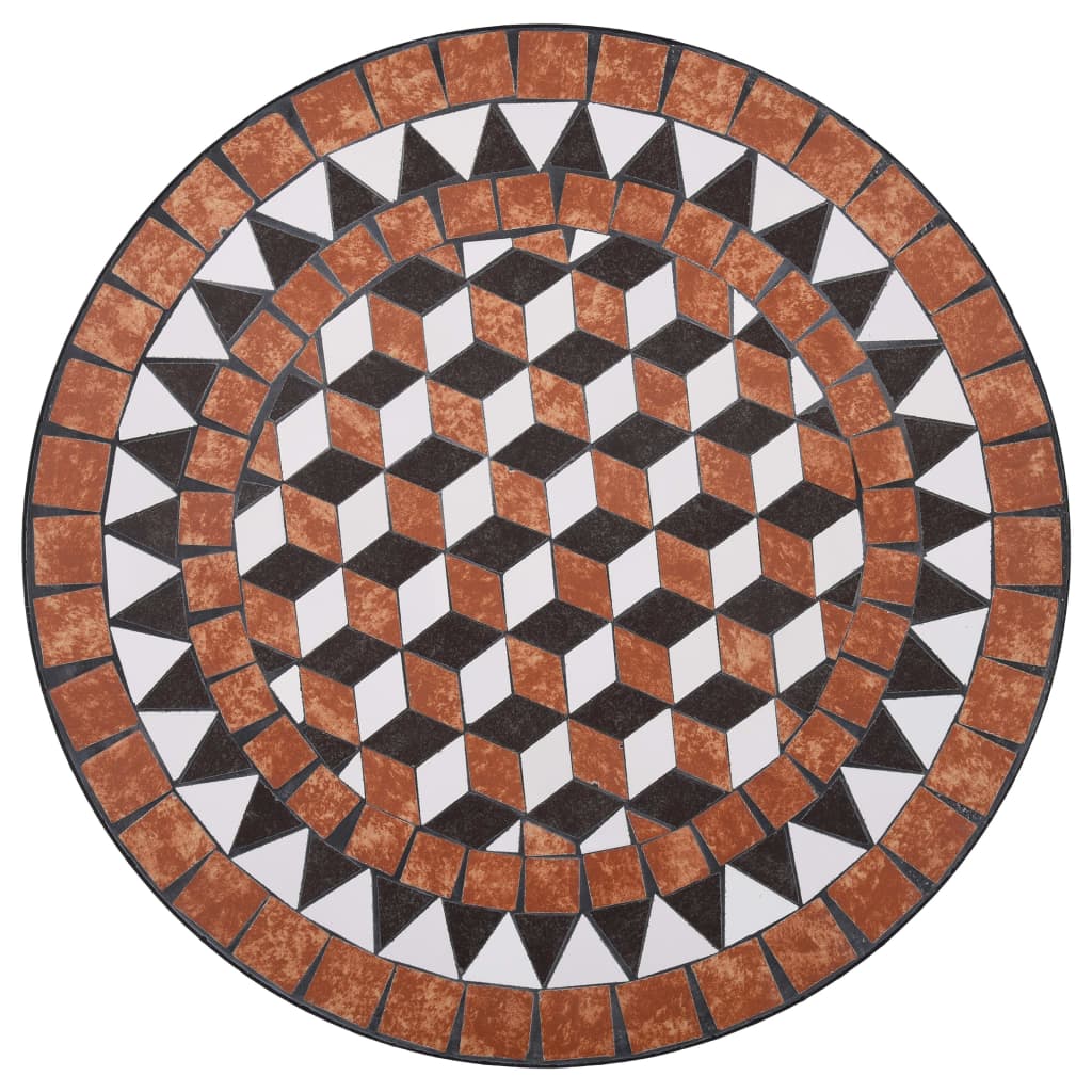 Bistrotisch Mosaik Keramik Braun 60 cm – Bild 5
