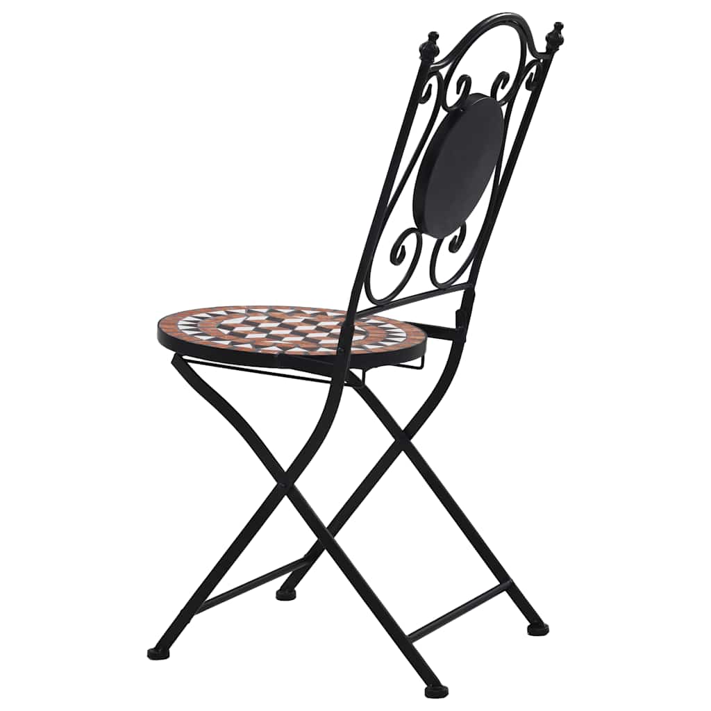 Bistrostühle Mosaik 2 Stk. Keramik Braun – Bild 6