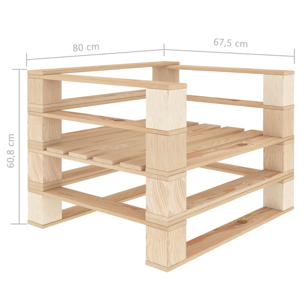 Paletten-Sessel Holz – Bild 5