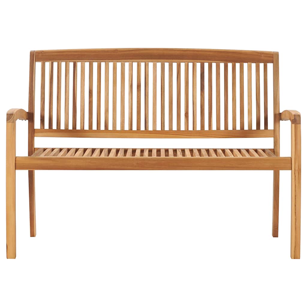 Gartenbank 2-Sitzer Stapelbar 120 cm Massivholz Teak – Bild 2