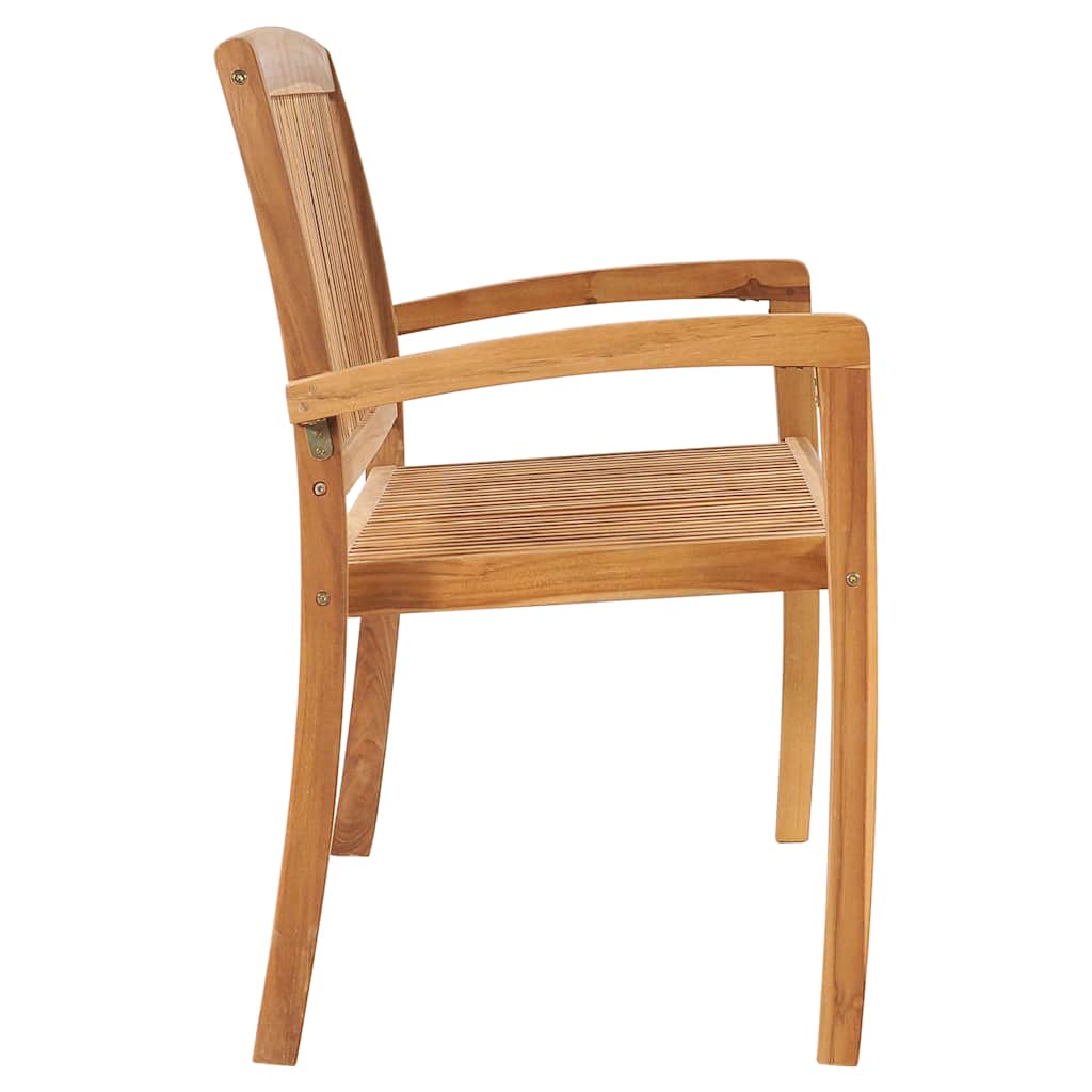 Gartenbank 2-Sitzer Stapelbar 120 cm Massivholz Teak – Bild 3