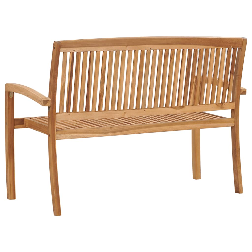 Gartenbank 2-Sitzer Stapelbar 120 cm Massivholz Teak – Bild 4